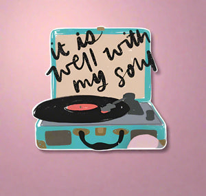 it is well record player sticker | kingfolk