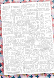 books of the Bible color in sheet | kingfolk