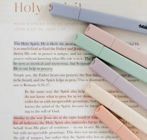 muted pastel Bible highlighters | daily grace co