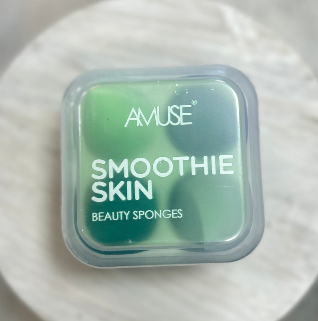 smoothie skin beauty sponge set, green