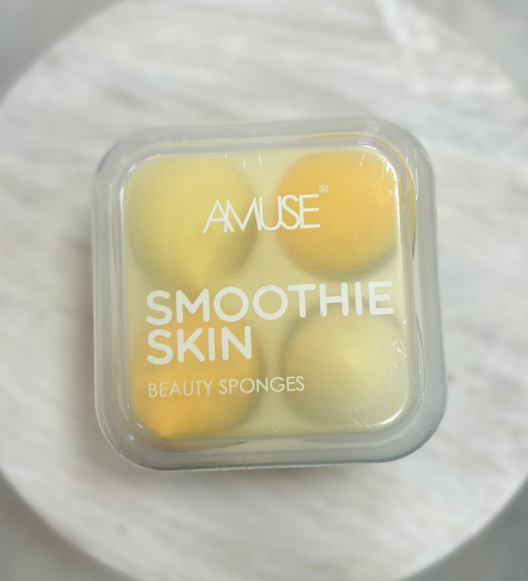 smoothie skin beauty sponge set, yellow