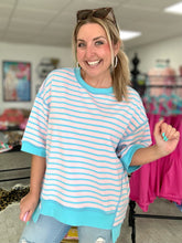 Load image into Gallery viewer, seaside stripe top, pink
