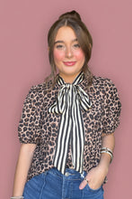 Load image into Gallery viewer, wild about fall tie-neck blouse
