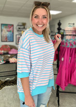 Load image into Gallery viewer, seaside stripe top, pink
