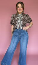 Load image into Gallery viewer, wild about fall tie-neck blouse
