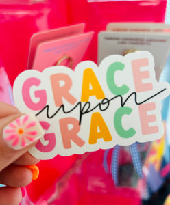 grace upon grace sticker | Kingfolk