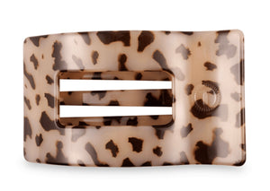 blonde tortoise large flat rectangle hair clip | teleties