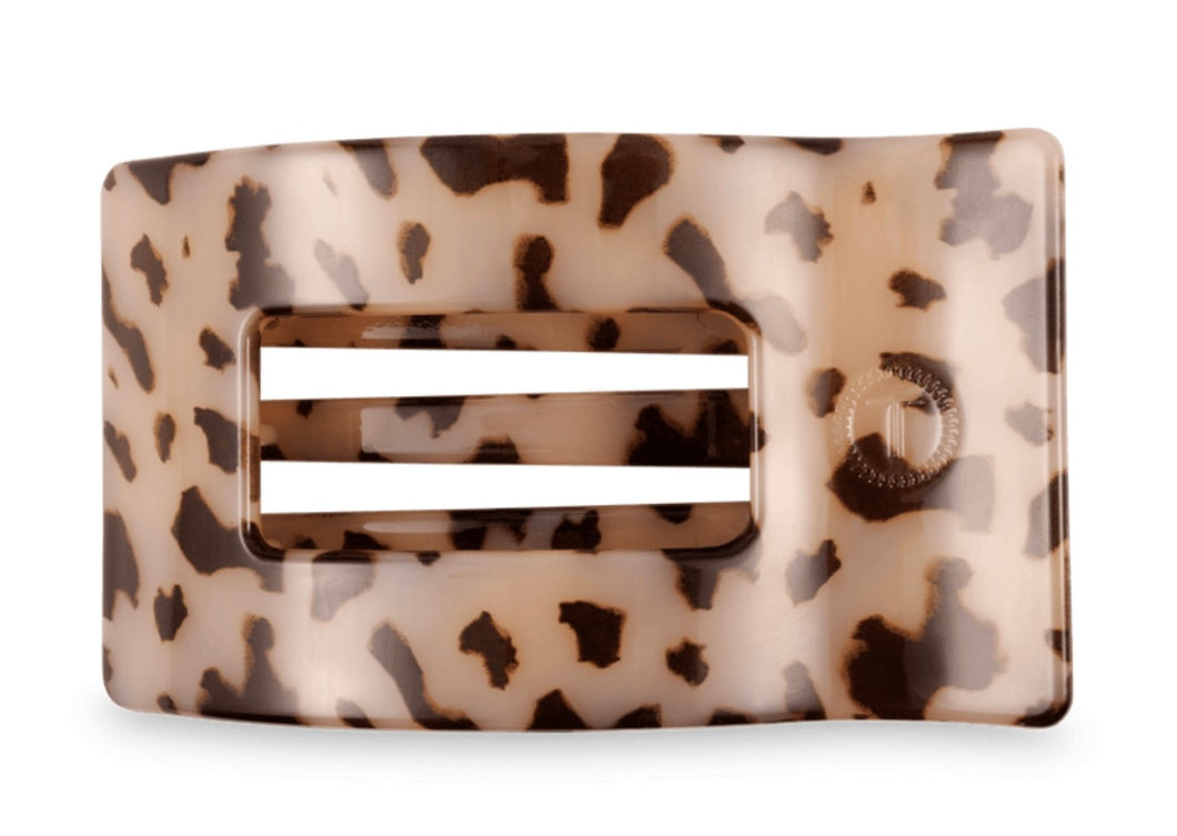 blonde tortoise large flat rectangle hair clip | teleties