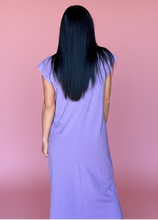 Load image into Gallery viewer, zenana round neck midi dress, lavender
