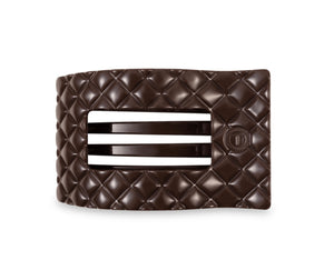 truly taupe medium flat rectangle hair clip | teleties