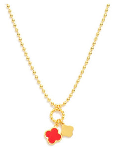 red clover charm necklace
