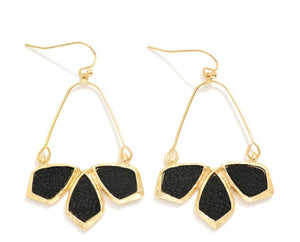 geometric drops, black
