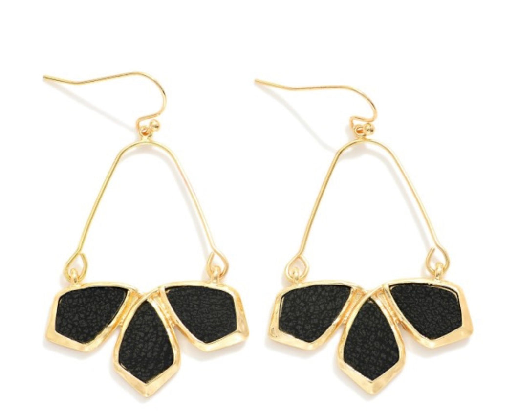 geometric drops, black