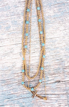 Load image into Gallery viewer, proverbs 3:5 necklace, turquoise
