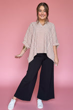 Load image into Gallery viewer, rust stripe oversized blouse
