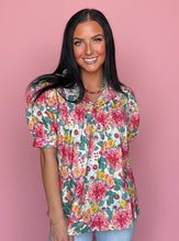 Load image into Gallery viewer, coral bloom puff sleeve
