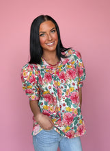 Load image into Gallery viewer, coral bloom puff sleeve
