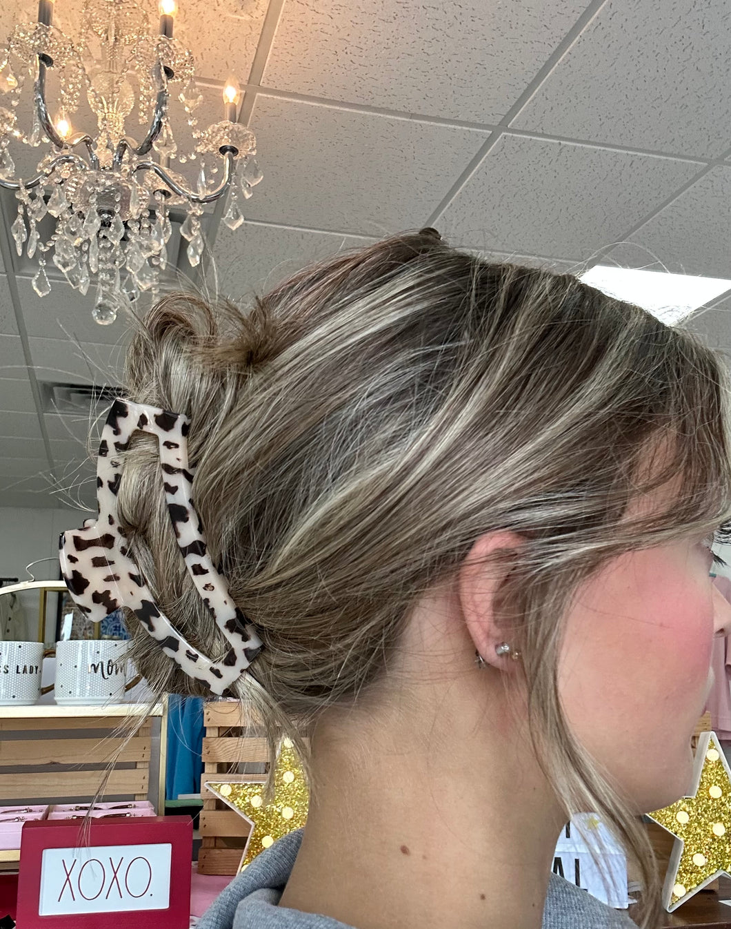 open blonde tortoise large hair clip | teleties