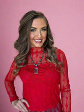 Load image into Gallery viewer, lariat lace, red
