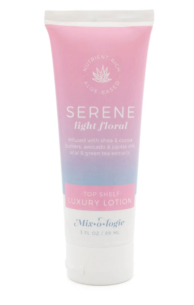 top shelf luxury lotion, serene | mixologie