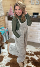 Load image into Gallery viewer, winter karli boho overalls, two-tone olive | blakeley
