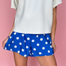 Load image into Gallery viewer, polka pop shorts, blue
