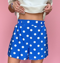 Load image into Gallery viewer, polka pop shorts, blue
