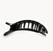 Load image into Gallery viewer, jet black large flat round hair clip | teleties
