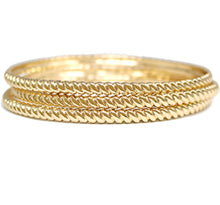 Load image into Gallery viewer, textured bracelet set | goldtone
