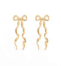 Load image into Gallery viewer, wavy bow earrings
