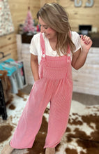 Load image into Gallery viewer, winter karli boho overalls, two-tone red | blakeley
