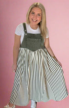 Load image into Gallery viewer, striped denim overall dress
