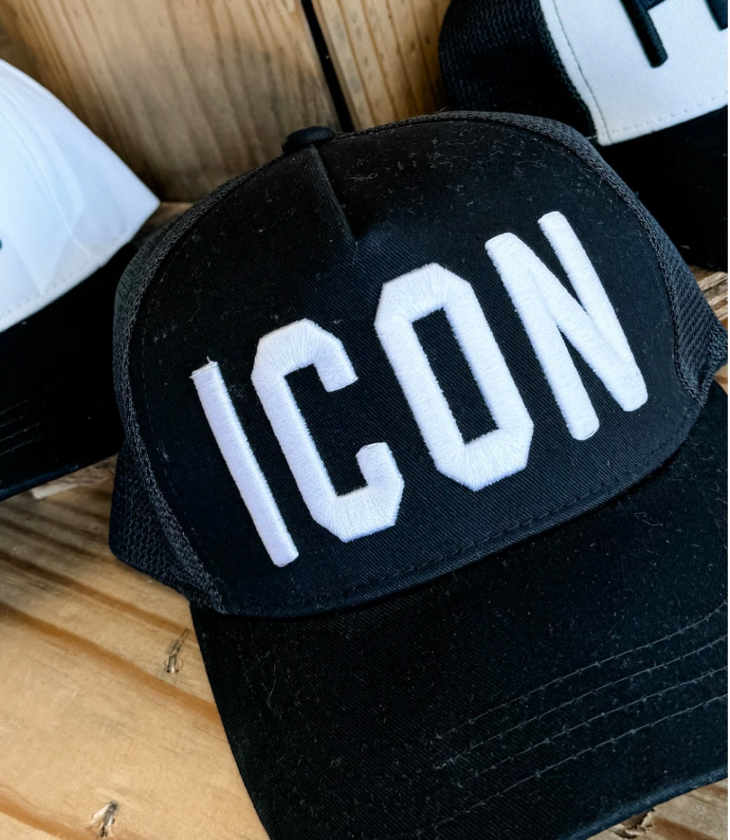 embroidered trucker hat | icon