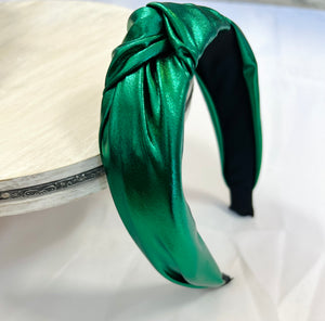 green metallic headband | sandy + rizzo