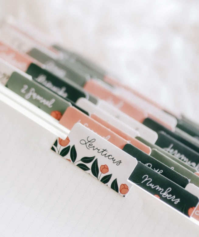 garden floral Bible tabs | the daily grace co