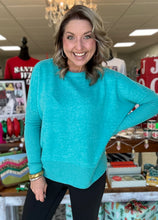 Load image into Gallery viewer, hacci dolman sweater, light teal
