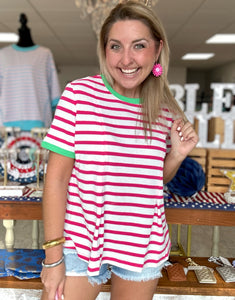 summer stripes top