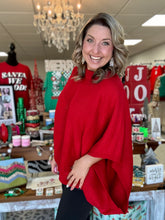 Load image into Gallery viewer, meg pullover poncho, red | blakeley
