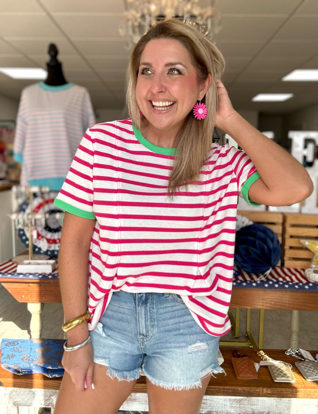 summer stripes top