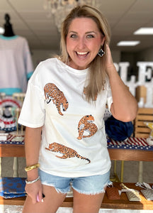 leopard graphic tee