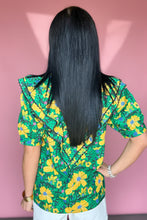 Load image into Gallery viewer, golden garden ruffle blouse
