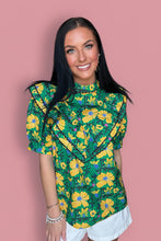 Load image into Gallery viewer, golden garden ruffle blouse
