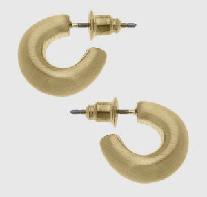 alison hoop earrings, satin gold | canvas