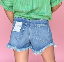 Load image into Gallery viewer, mid-rise frayed denim shorts | zenana
