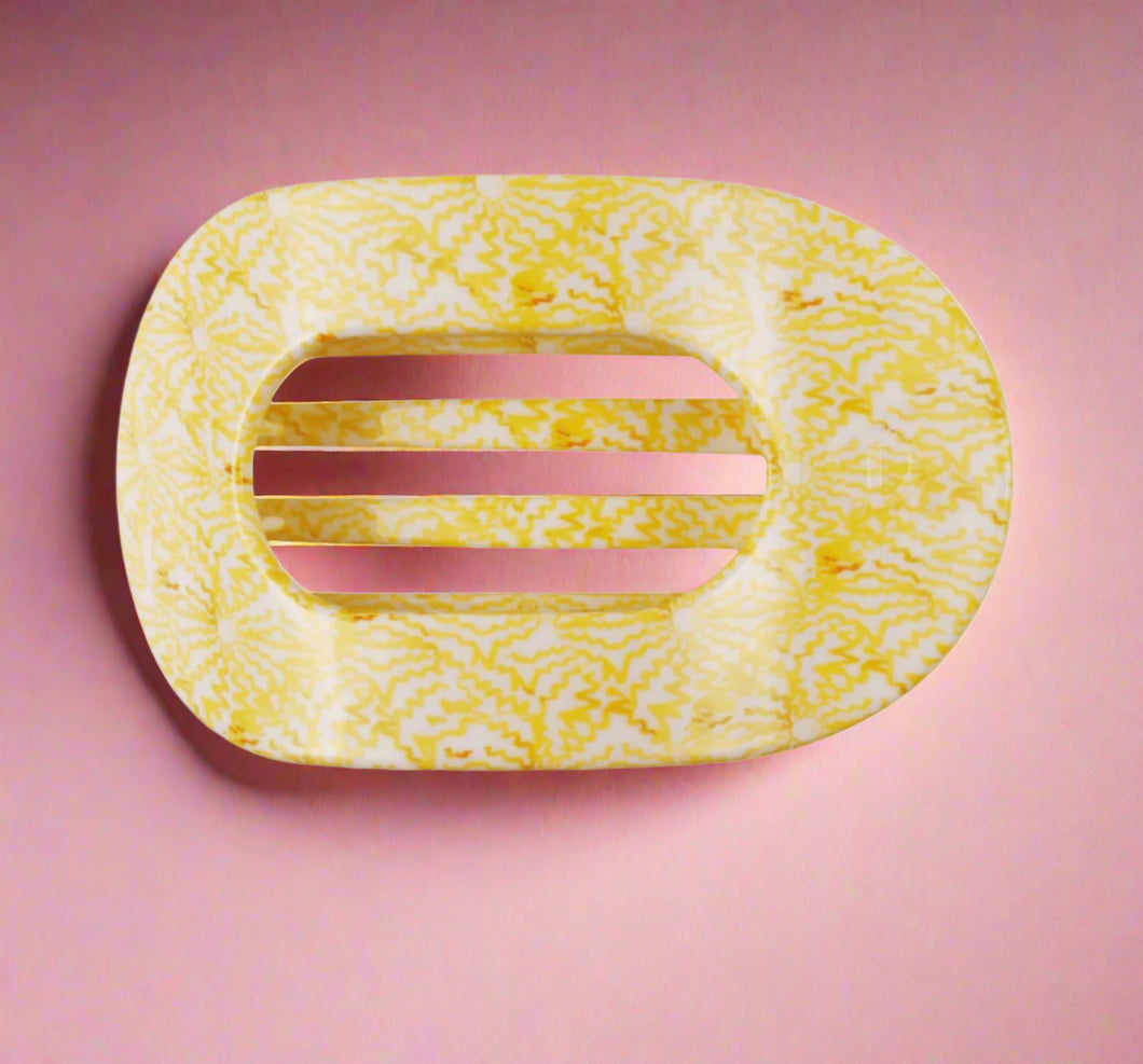 fun in the sun medium flat round hair clip | teleties