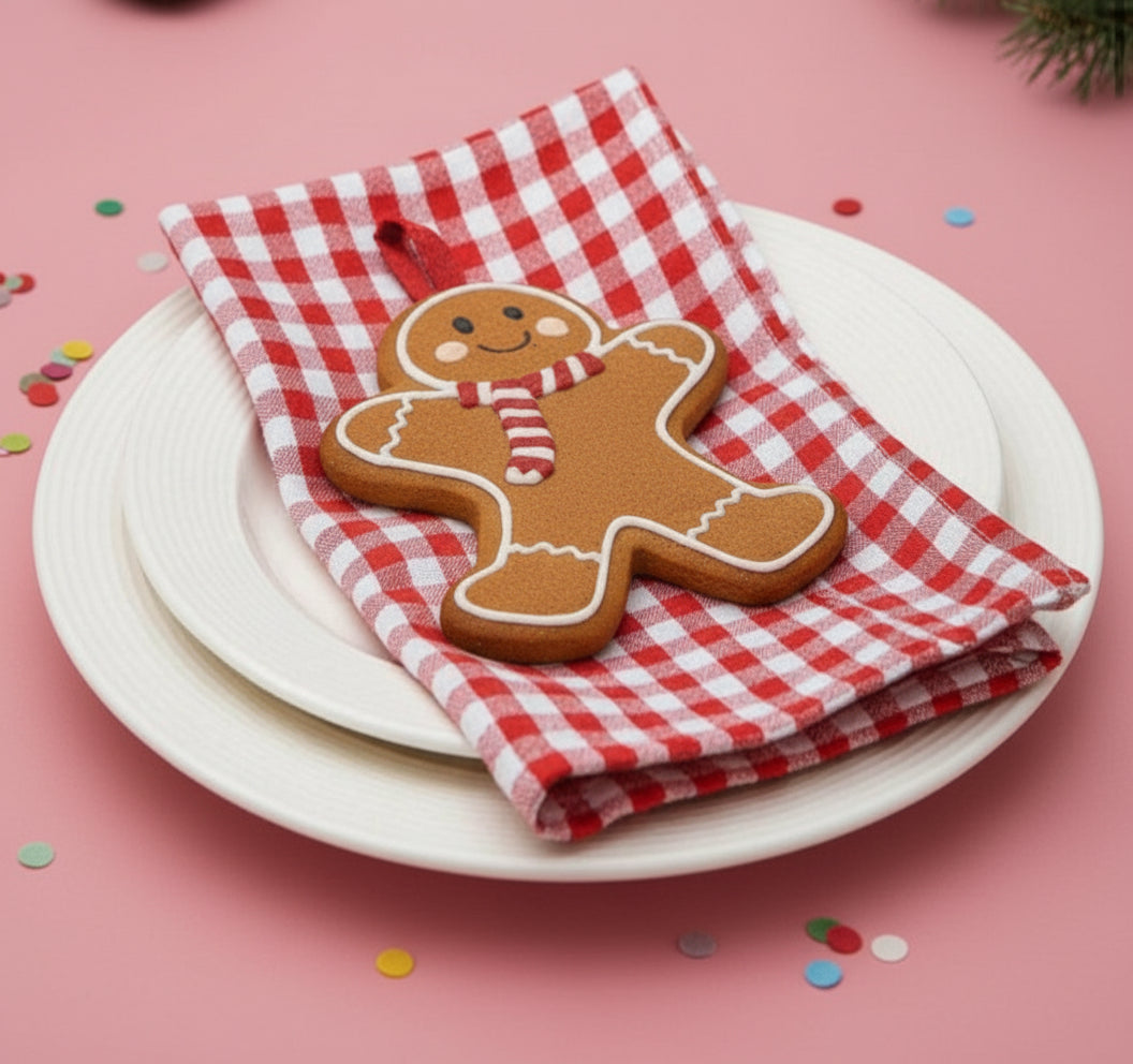 towel + potholder set, gingerbread