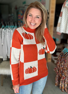 oversized pumpkin sweater