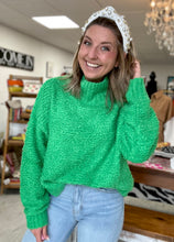 Load image into Gallery viewer, boucle oversized sweater, kelly green
