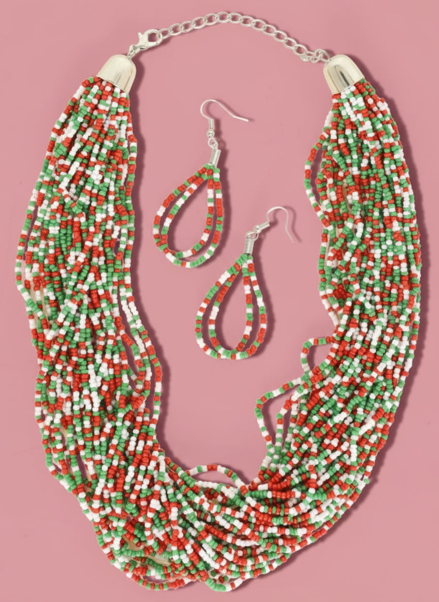 chunky Christmas necklace set