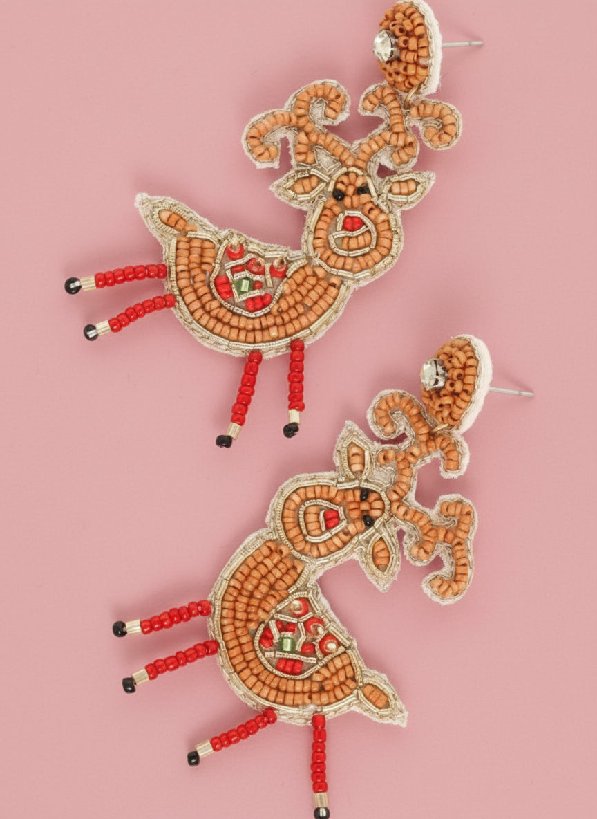 flying rudolph seed beads